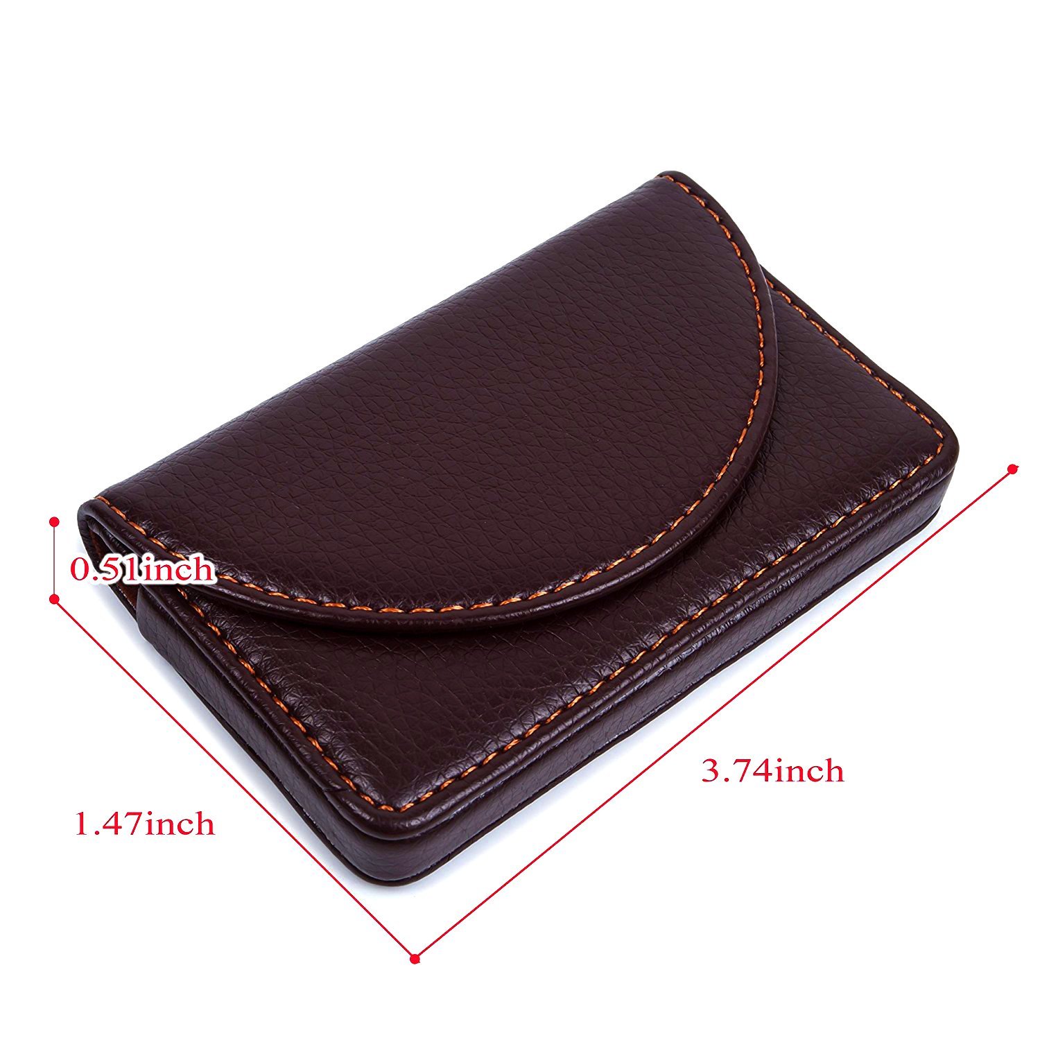 Brown PU Leather Name Card Holder-6