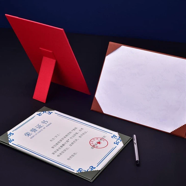 leather certificate frame