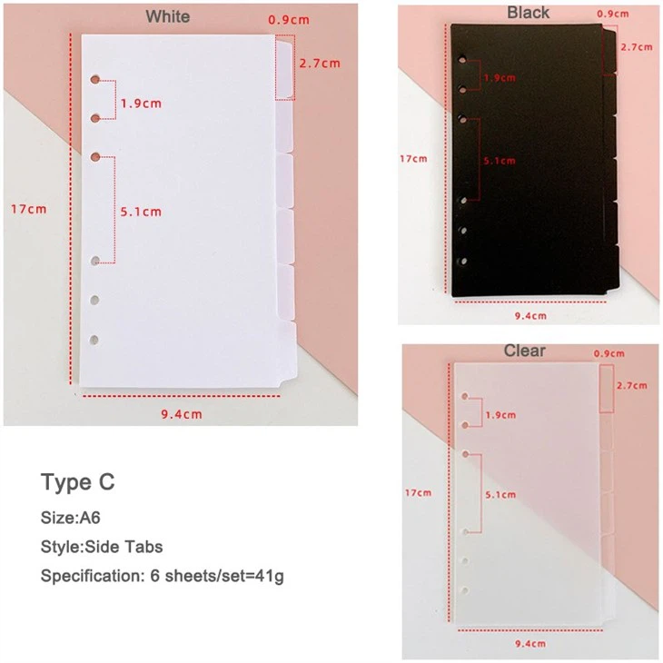 editable notebook tabs