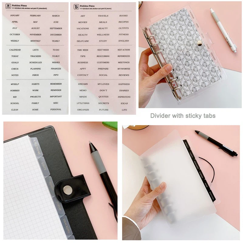Divider with sticky tabs Divider with sticky tabs