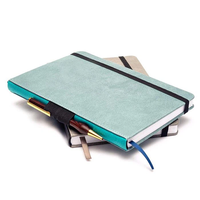 Hardcover Leather Diary With Elastic Band Hardcover Leather Diary With Elastic Band