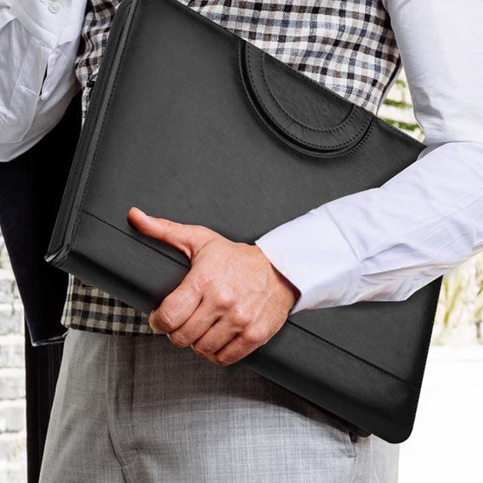 Leather Padfolio Portfolio With Handle