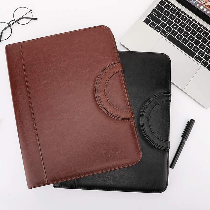 Leather Padfolio Portfolio With Handle
