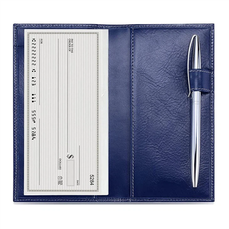PU Leather Checkbook Cover